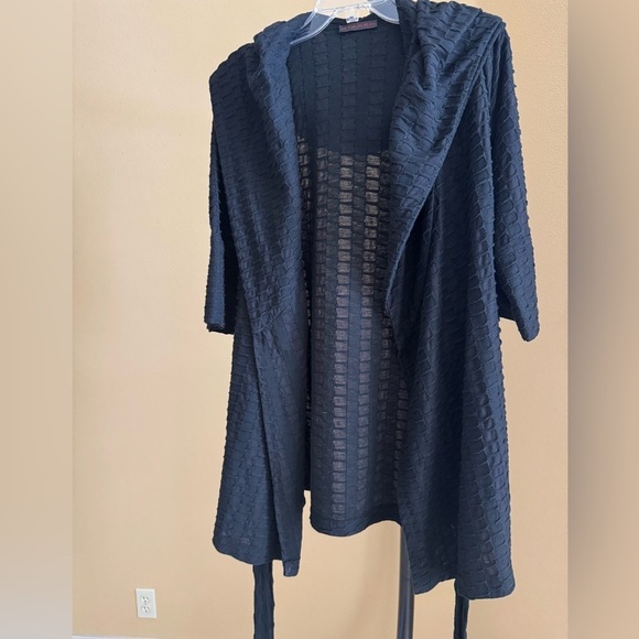 Xtaren Jackets & Blazers - Xtaren Black Open Front Cape Jacket